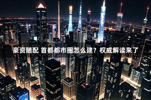 豪资随配 首都都市圈怎么建？权威解读来了